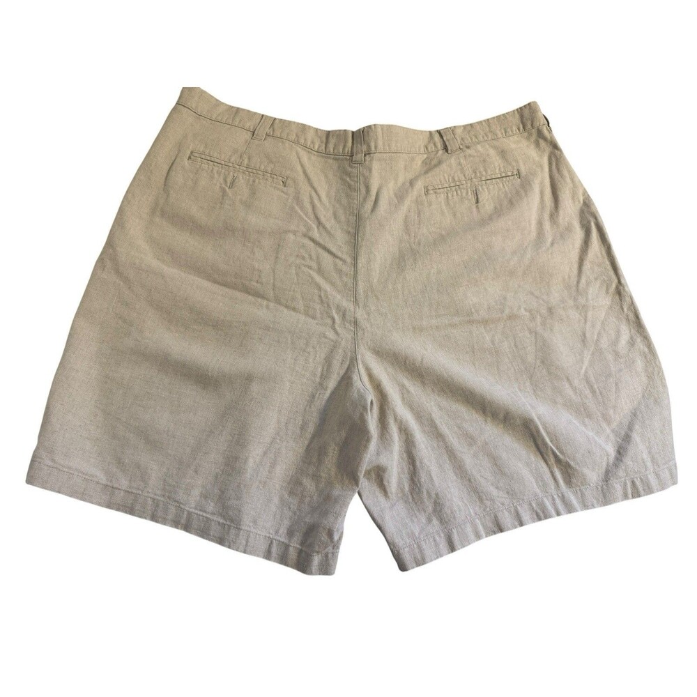 Fieldmaster Linen Cotton Mens Shorts Size 44 Beige Pockets Lightweight Vacation